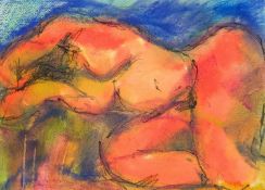Angela LYLE (1946) Nude on Her Side