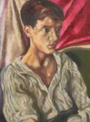 Mid 20th Century English School Portrait of a Boy Seated