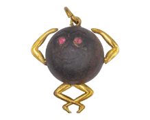 A WWI 9k gold "Touch Wud" soldier's good luck charm.