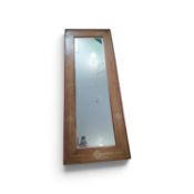 Hardwood mirror.