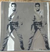 Andy Warhol Rosenthal double Elvis platter.