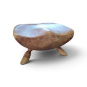 Hardwood stool.