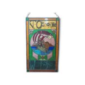 Stained glass panel.