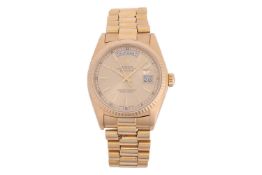 Rolex – 18ct Gold Day-Date Reference: 18038 (Case Back marked internally ‘18000’) Serial: 6557386 Ye