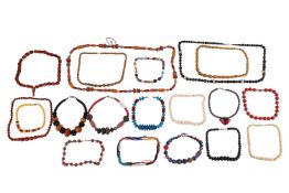 A large group of beaded necklaces, to include a 
