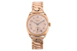 J W Benson - A 9ct Wristwatch Reference: 12100 Serial: 871101 Year: circa 1960 Bezel: Smooth Case Ma