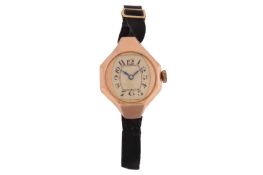 A Dress Watch Bezel: Smooth, Octagonal Case Material: Yellow Metal (Stamped with Polish Knight’s Hea