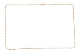 An 18ct gold chain, the 18ct yellow gold Figaro-link chain with springring clasp, stamped with maker