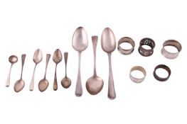 A pair of Old English pattern tablespoons, monograms engraved to terminals, Exeter 1824 by William W