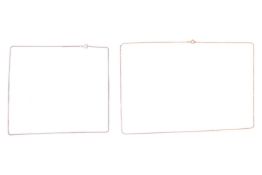 Two chain necklaces; The first a curb-link chain surface testing as platinum, 49.5cm in length, 4.0 