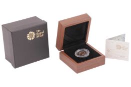 A 2011 Queen Elizabeth II Proof Quarter Sovereign, in original Royal Mint case of issue with paperwo