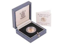 A 1996 Queen Elizabeth II Proof Half Sovereign, in original Royal Mint case of issue with paperwork,