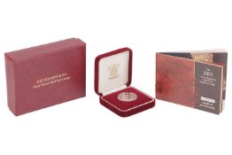 A 2001 Queen Elizabeth II Proof Half Sovereign, in original Royal Mint case of issue with paperwork,