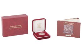 A 2004 Queen Elizabeth II Proof Half Sovereign, in original Royal Mint case of issue with paperwork,