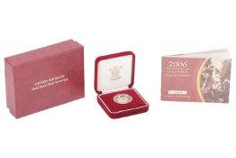 A 2006 Queen Elizabeth II Proof Half Sovereign, in original Royal Mint case of issue with paperwork,