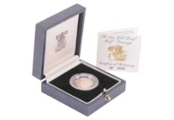 A 1994 Queen Elizabeth II Proof Half Sovereign, in original Royal Mint case of issue with paperwork,