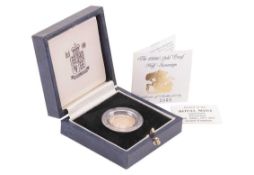 A 1990 Queen Elizabeth II Proof Half Sovereign, in original Royal Mint case of issue with paperwork,