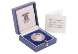 A 1983 Queen Elizabeth II Proof Half Sovereign, issued by the Royal Mint, in original case of issue,