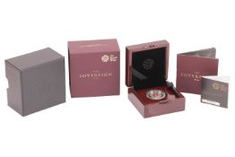 A 2015 Queen Elizabeth II Proof Half Sovereign, in original Royal Mint case of issue with paperwork,