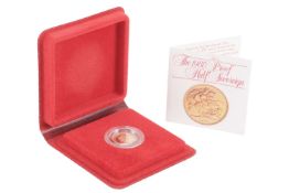 A 1980 Queen Elizabeth II Proof Half Sovereign, issued by the Royal Mint, in original red leather ca
