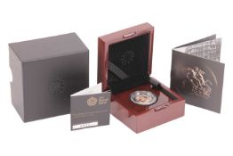 A 2014 Queen Elizabeth II Proof Half Sovereign, in original Royal Mint case of issue with paperwork,