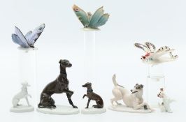 Acht Miniatur-Tierskulptuen, Rosenthal und Ens. 
