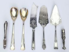 7 Teile Jugendstil- bzw. Art Deco-Besteck. 