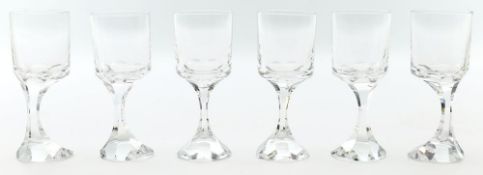 Sechs Weingläser "Narcisse", Baccarat. 