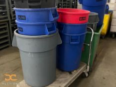 (4) Uline / Misc. Garbage Cans