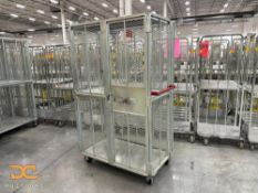 (2) Cart Cage on Wheels | Double Level Solid Top