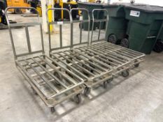 (4) Rolling Push Cart | 6 Wheels