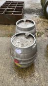 2 no. Metal beer Barrels