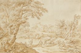 Attributed to G.F. Grimaldi Di Bolognese. Landscape (1663)