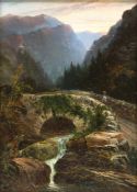 Schlösser, C.B. Mountain landscape (1890)