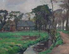 Wolter, Hendrik Jan. Farm near the Amstel River, Amsterdam (1917)