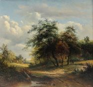 Attributed to Christiaan Immerzeel. Landscape with figures