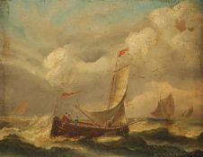 Dutch School. Rough sea (1874)