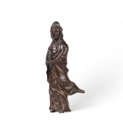 China, a bronze model of Guanyin, Qing dynasty (1644-1912),
