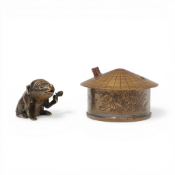 China, two metal water-droppers, 19th century,