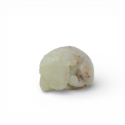 China, a celadon jade mythological animal, Qing dynasty (1644-1912),