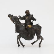 China, a bronze equestrian figure, 19th century,