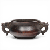 China, a bronze censer, Qing dynasty (1644-1912),