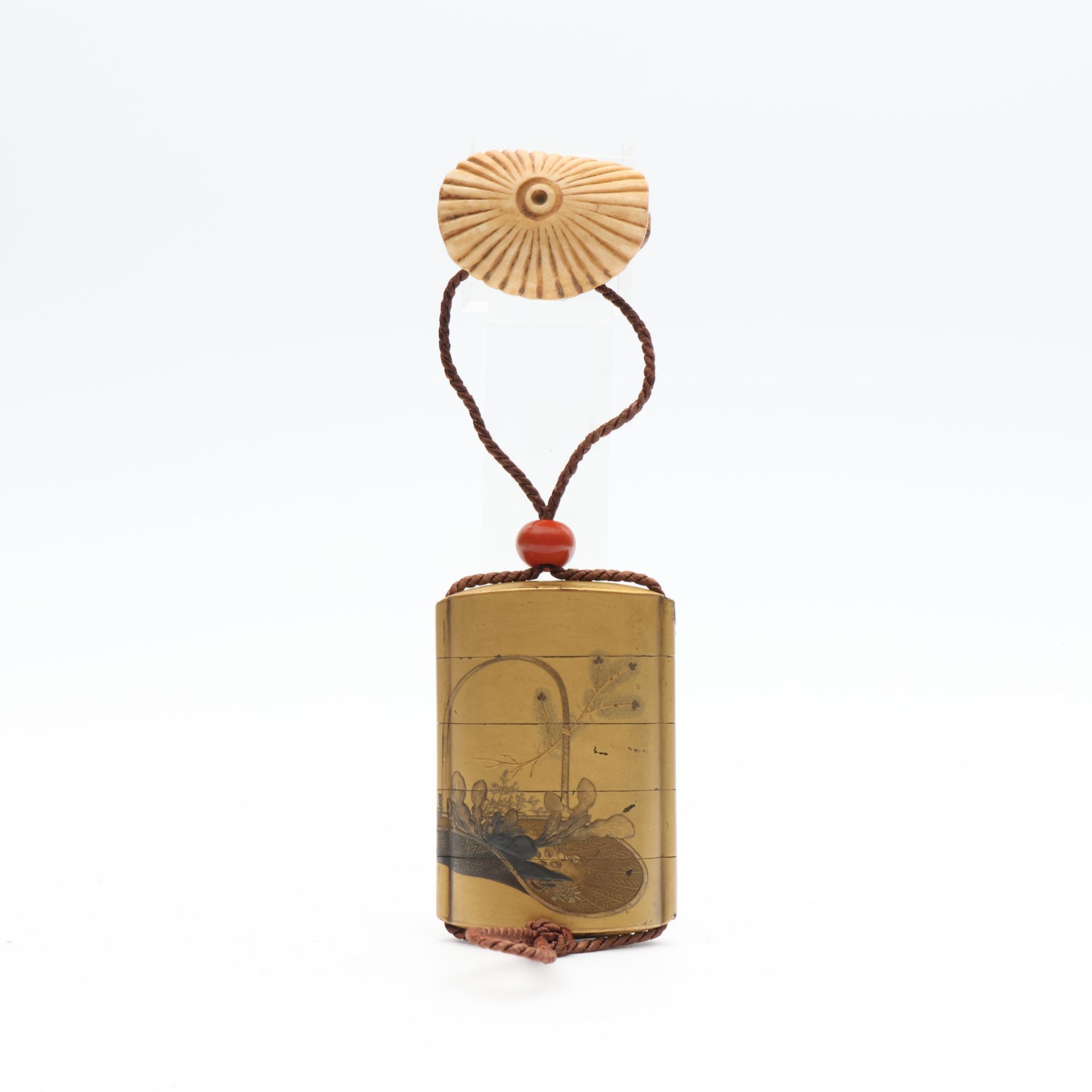 Japan, a gold-lacquer four-case inro, 19th century,