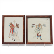 Chinese School, two paintings on paper, 19th century,