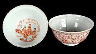 2 porcelain milk and blood bowls, Yongzheng