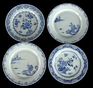 4 porcelain dishes, Qianlong