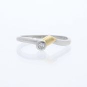 Ring 0,04 ct. Diamant 950 Platin, 750 Gold / 18 Karat