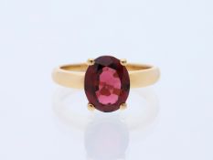Ring 2,86 ct. Rhodolith 585 Roségold 14 Karat