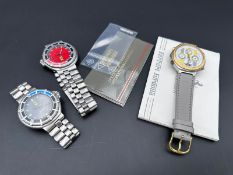 Konvolut aus drei Ferrari Armbanduhren