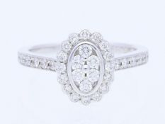 Ring 0,54 ct. Diamant 750 Weißgold 18 kt. Neu